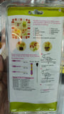 Package of needle punching tools with instructions and illustrations on a white background