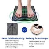 Electronic foot massager with TENS technology offering multiple massage modes for a personalized experience.