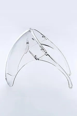 Full-face protector for bikers and cyclists providing coverage for the face and eyes from dust and debris.