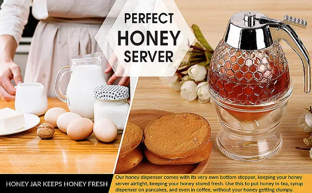 200ml honey dispenser pot designed for convenient serving and mess-free kitchen use.