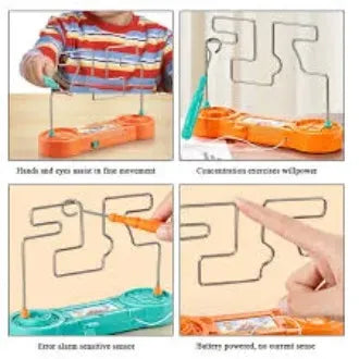 Set of educational tools for hand-eye coordination and concentration.