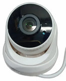 White security camera on a white background