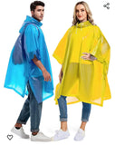 Heavy-duty emergency rain poncho designed to keep you dry during rain, camping, and outdoor activities.