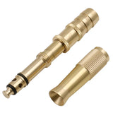 Heavy-duty garden hose nozzle designed for high-pressure water flow and long-lasting performance.