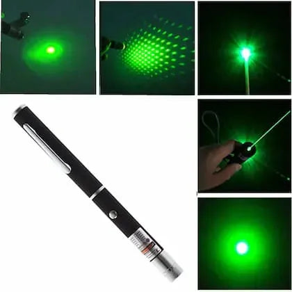 High-visibility green laser presentation pen suitable for lectures, meetings, and presentations.