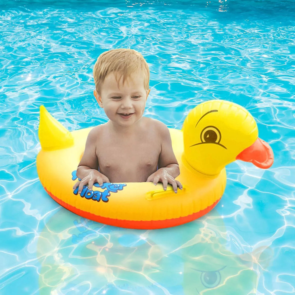 Inflatable baby duck float seat offering a fun and supportive design for young swimmers.