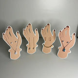 Decorative jewelry display card set for displaying earrings, pendants, and other fashion accessories.