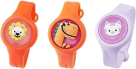 Anti-mosquito wristband for kids with a lightweight and comfortable design for outdoor activities.