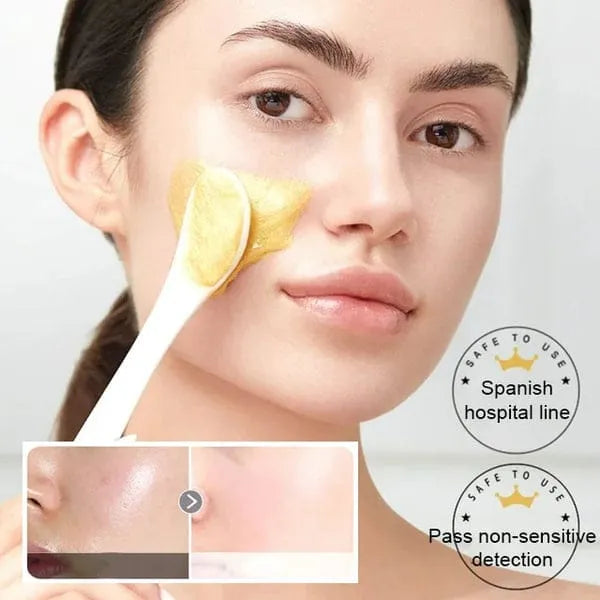 Retinol gold sheet mask for facial care with a premium gold-infused skincare design.