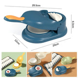 Sushi rolling machine with dimensions and additional images of its use.