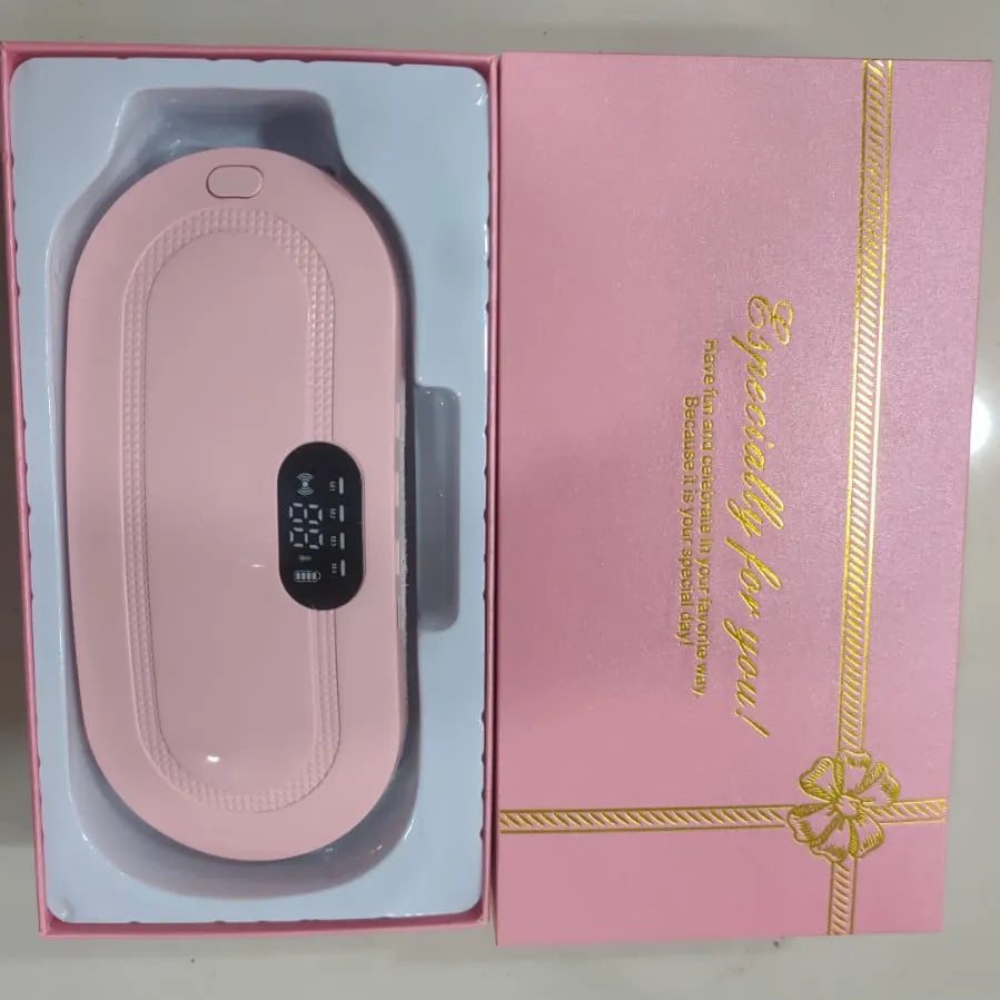 Cordless heating belt for women featuring a portable design and adjustable comfort settings.