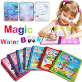 Set of Magic Water Books with a child using one, on a white background.