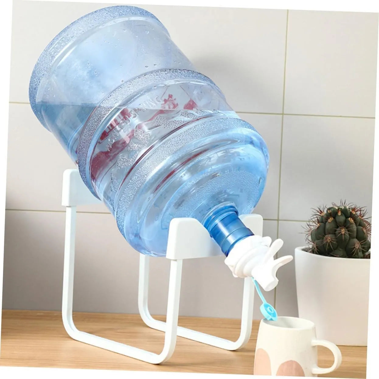 Metal water dispenser stand with nozzle designed for stable and mess-free water dispensing.