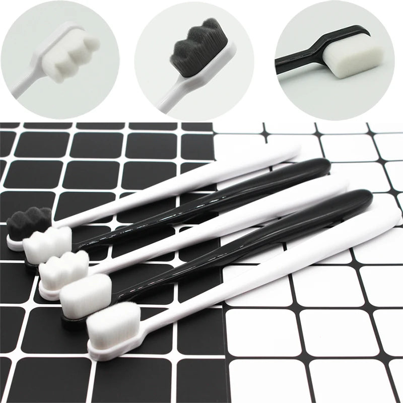 Micro nano extra soft toothbrush designed for sensitive gums and gentle daily oral care.