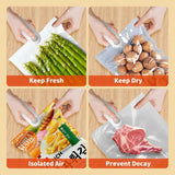 Mini USB rechargeable heat sealing machine for airtight sealing of food storage and snack bags.