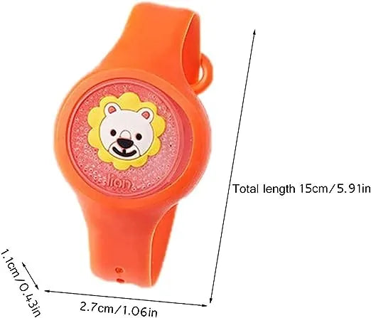 Mosquito repellent wristband for kids with an adjustable fit for all-day comfort.