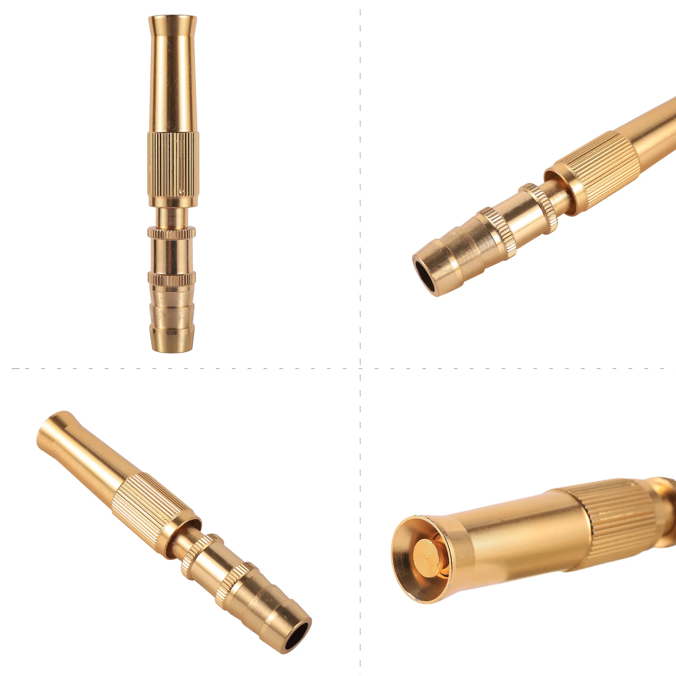 Multi-function garden spray nozzle with adjustable water pressure for gardening, washing, and outdoor cleaning.