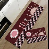 Non-slip floor mat set for preventing slips while adding comfort and style to interiors.
