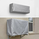Non-woven dust-proof AC cover set with 2 pieces for protecting air conditioners from dust and dirt.
