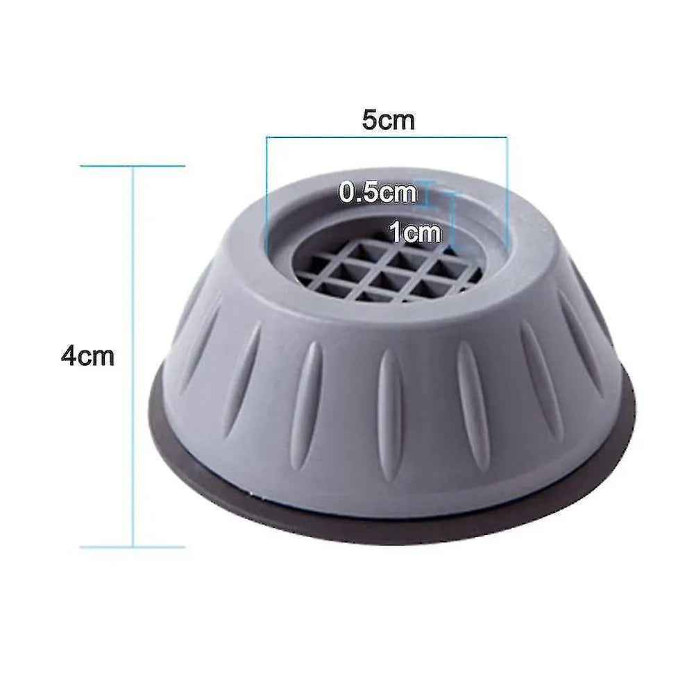 Gray silicone foot pad with measurements on a white background