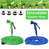 Magic expandable 100ft water hose for flexible watering and outdoor maintenance tasks.