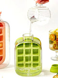 Portable 500ml water bottle with an ice cube tray design for travel, sports, and daily hydration.