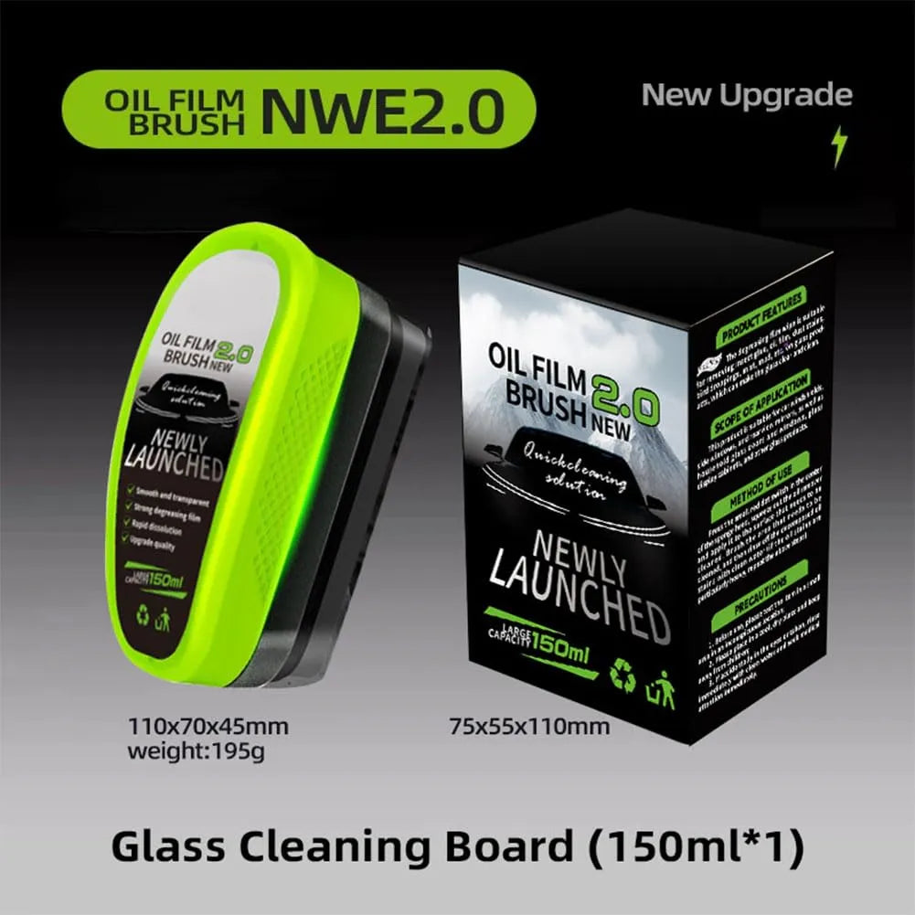 Oil Film Brush NWE2.0 with packaging on a gray background