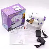 Mini electric sewing machine designed for convenient home sewing and quick fabric repairs.