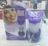 Steam facial device with packaging on a store shelf