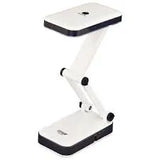 Portable folding LED desk lamp with an adjustable design for reading, studying, and office tasks.