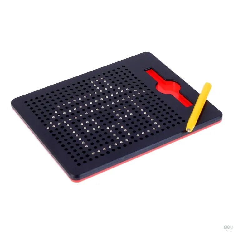 Portable magnetic writing and drawing board for kids' creative learning, sketching, and reusable fun.