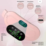Portable menstrual heating pad and massage belt designed for comfortable heat therapy and relaxation.
