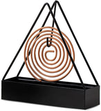 Premium powder-coated mosquito coil holder for safely holding mosquito coils during indoor and outdoor use.