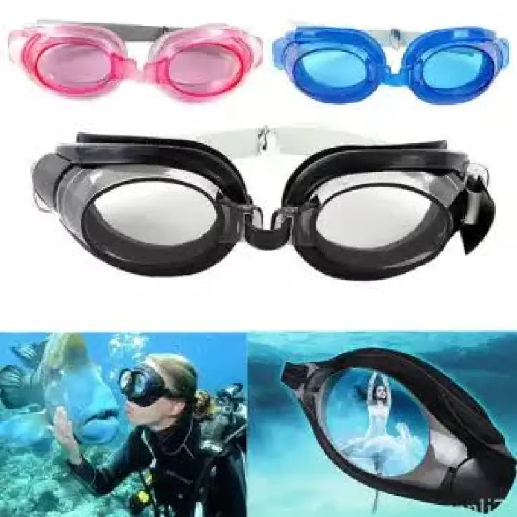 Professional 3-in-1 swim goggles for kids and adults with anti-fog lenses and a comfortable fit.