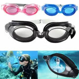 Professional 3-in-1 swim goggles for kids and adults with anti-fog lenses and a comfortable fit.