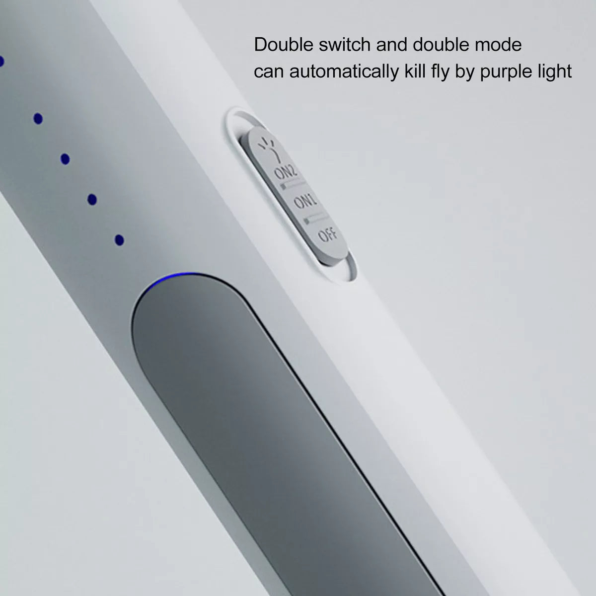 Electronic device with a switch labeled 'ON' and 'OFF' on a white background.