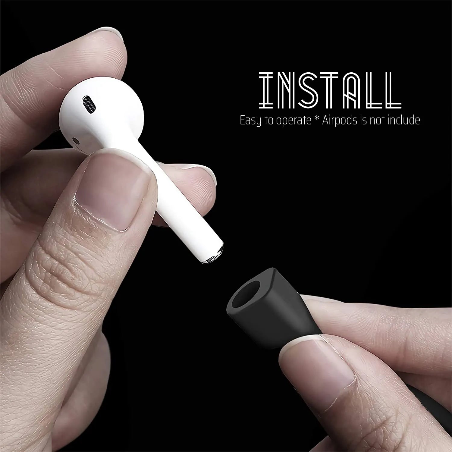 AirPods retention silicone strap designed for added security and convenience during use.