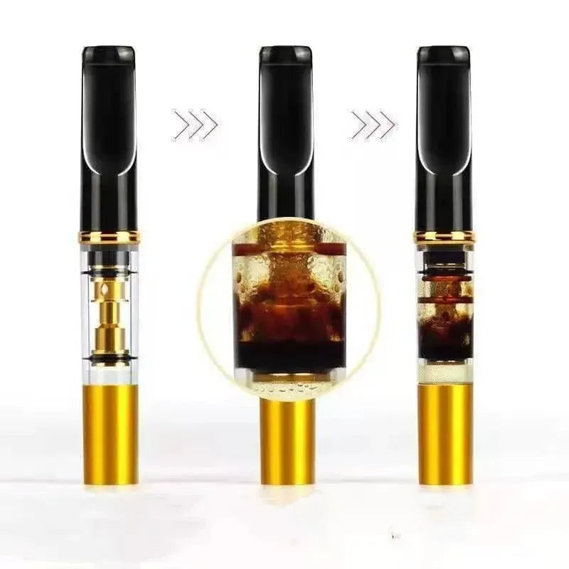 Reusable cigarette filter holder set with five pieces for compatible cigarette use.