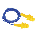 Reusable corded silicone earplugs 5-piece set designed for effective noise reduction and hearing protection.