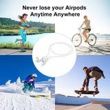 Silicone anti-loss strap for AirPods providing a secure and comfortable fit while on the move.