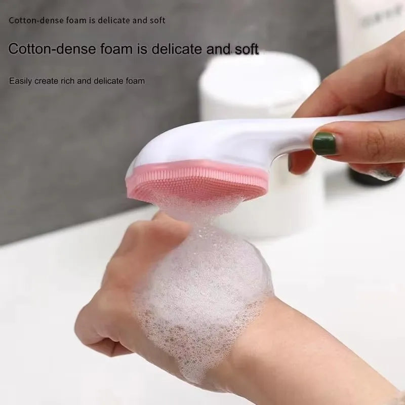 Silicone cat paw face cleanser with soft bristles for deep pore cleansing and gentle exfoliation.
