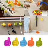 Silicone thumb wall hooks set designed for easy and decorative home organization.