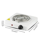 Single coil electric hot plate cooker for convenient cooking at home, office, dorms, and travel.