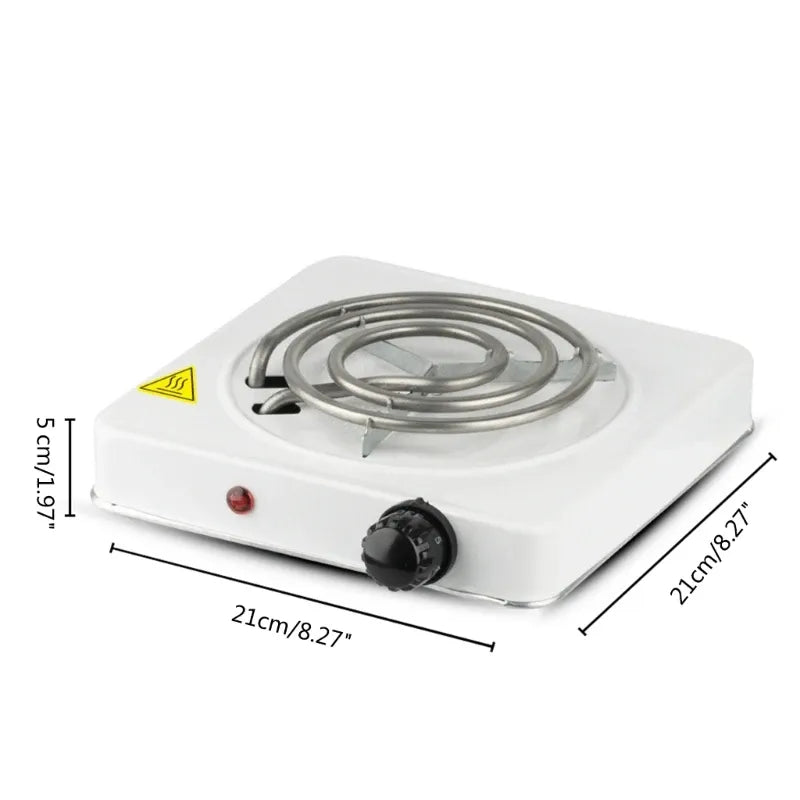 Single burner electric hot plate designed for boiling, frying, and everyday meal preparation.