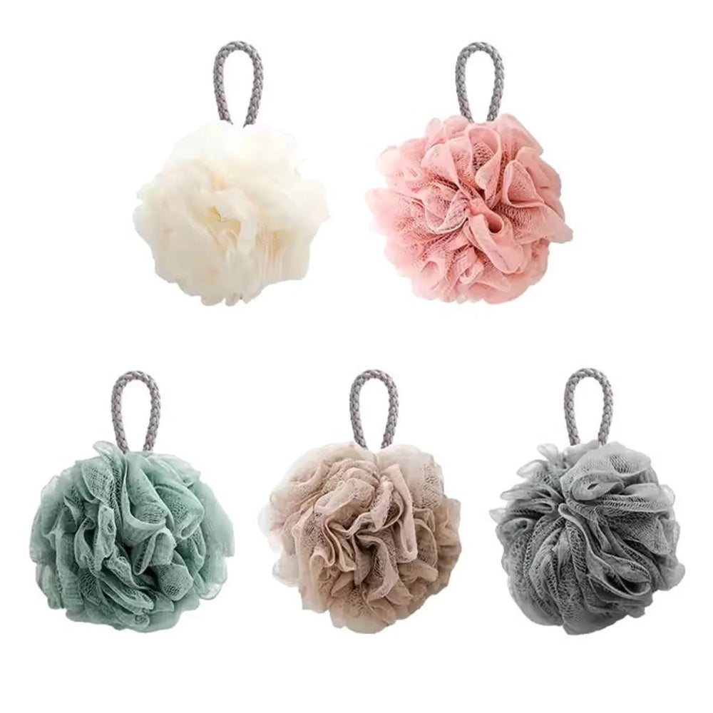 Soft mesh shower sponge for everyday bathing, cleansing, and maintaining smooth skin.