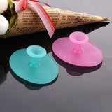 Soft silicone face cleansing brush pad for gentle facial cleansing and exfoliation.