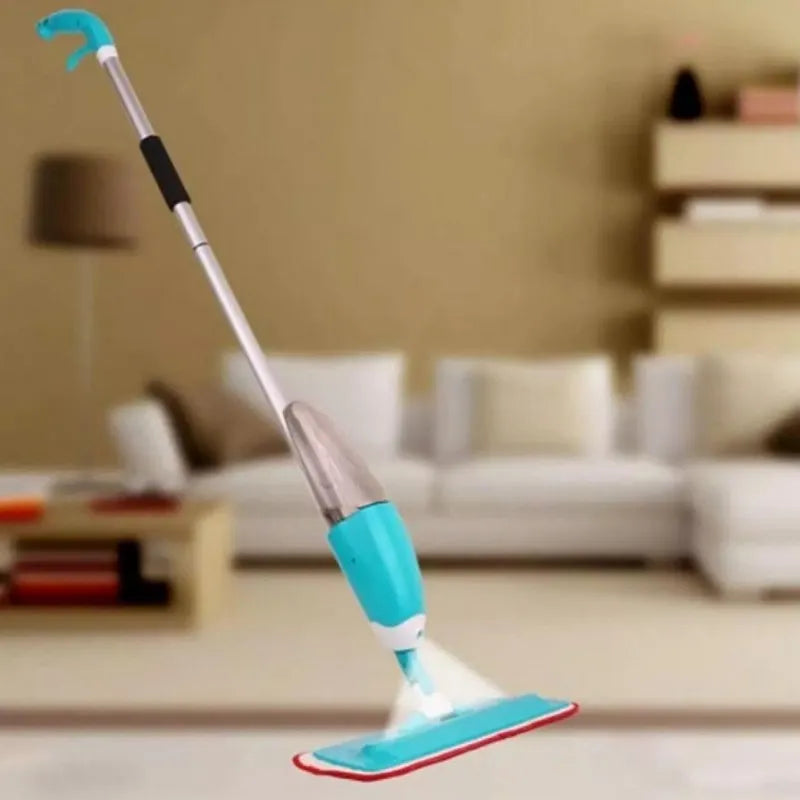 Spray floor cleaning mop designed for convenient wet cleaning on multiple floor surfaces.