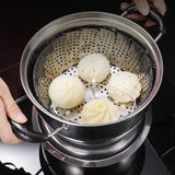 Stainless steel foldable steamer basket designed for healthy cooking and easy storage.