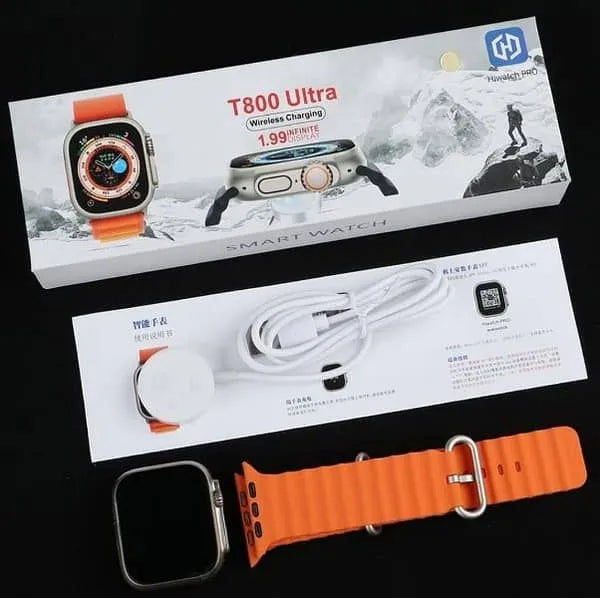 T800 Ultra fitness smartwatch for tracking daily activities, workouts, and staying connected on the go.