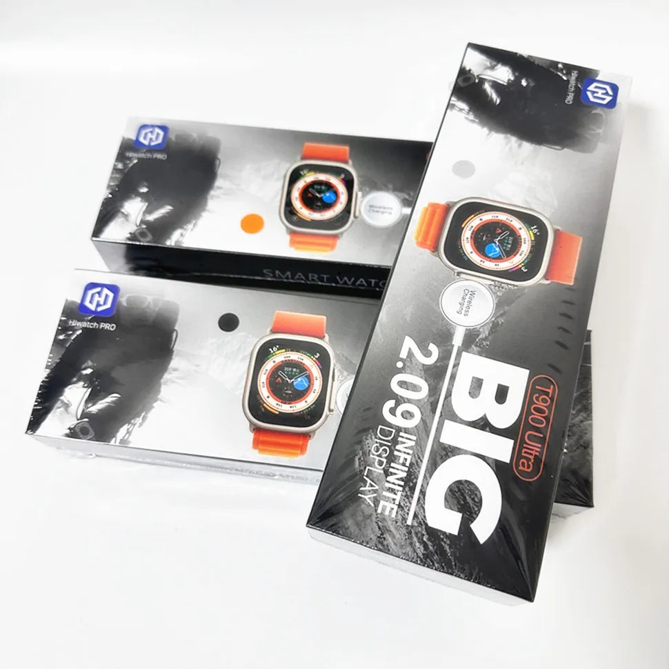Smartwatch packaging with 'BIG' branding on a white background